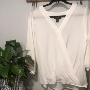 NWT AGB White Blouse Sz Medium